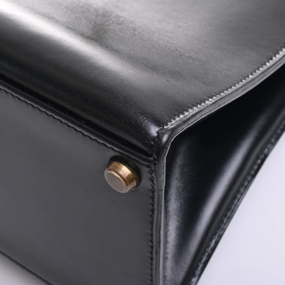 HERMES Box Calf Kelly 28 Handbag Black Ladies - Picture 4 of 10